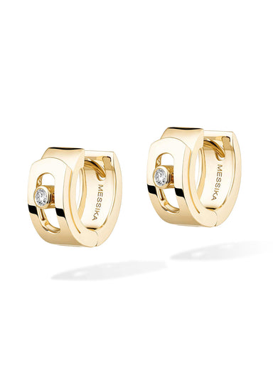 Messika Move Noa 18K Yellow Gold Diamond Hoop Earrings | Ref/ 15211-YG | OsterJewelers.com