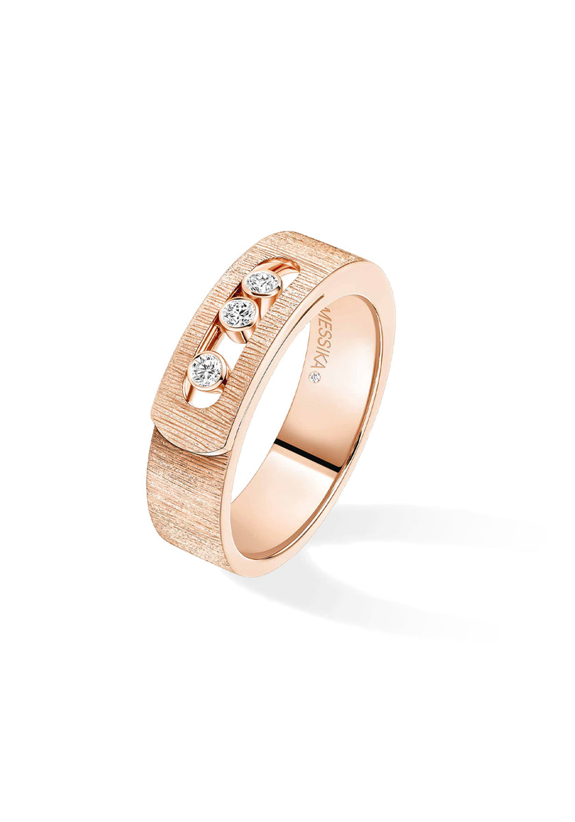 Messika Move Noa Ciselé 18K Rose Gold Diamond Ring | 14482-PG