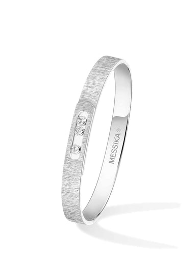 Messika Move Noa Ciselé 18KWG Diamond Bangle Bracelet | 14481-WG | Denver | OsterJewelers.com
