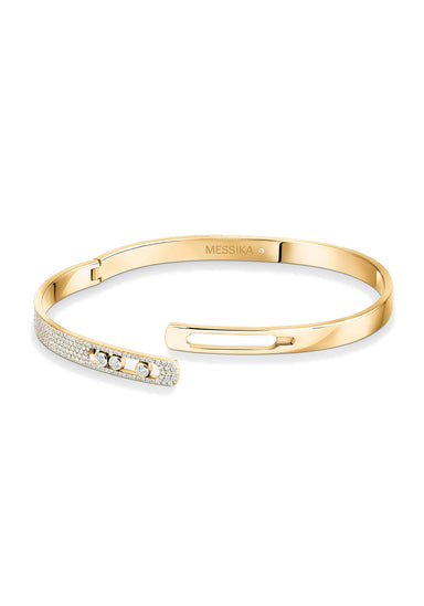Messika Move Noa SM 18KYG Pavé Diamond Bangle | Ref. 10093-YG | OsterJewelers.com