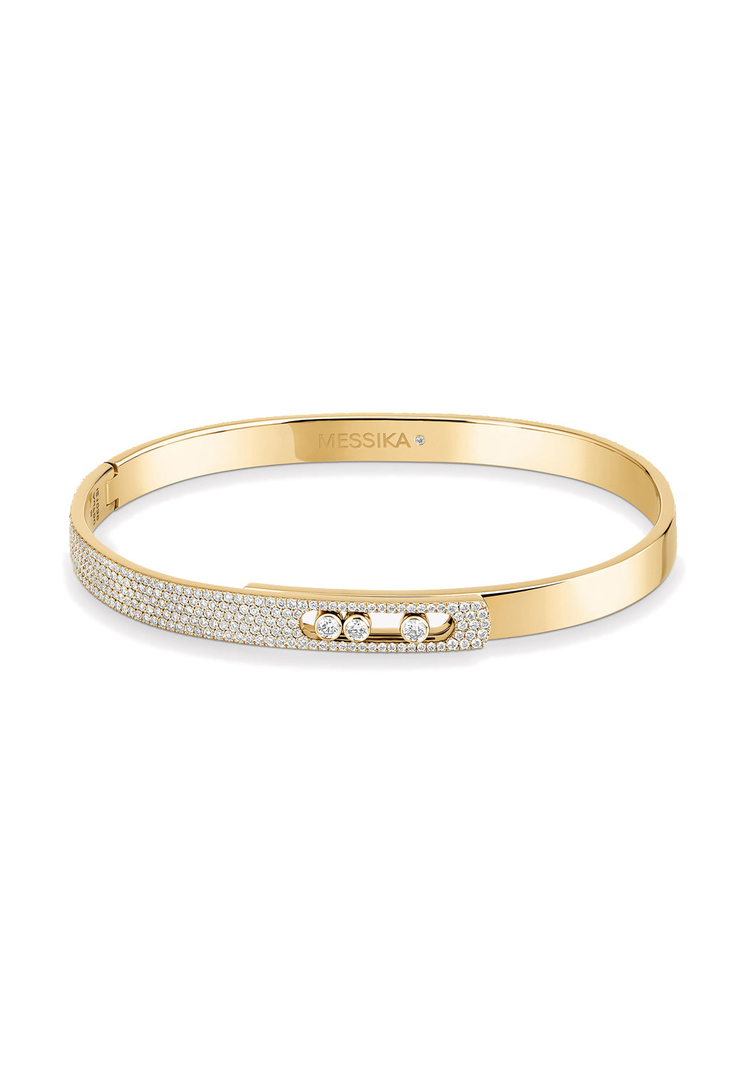 Messika Move Noa SM 18KYG Pavé Diamond Bangle | Ref. 10093-YG | OsterJewelers.com