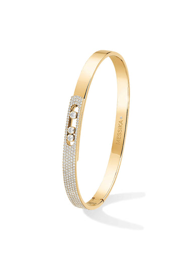 Messika Move Noa SM 18KYG Pavé Diamond Bangle | Ref. 10093-YG | OsterJewelers.com