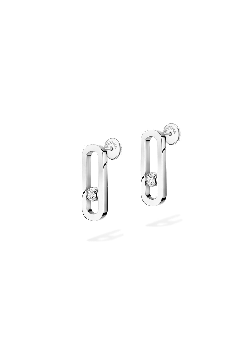 Messika Move Uno 18K White Gold Diamond Earrings | Ref. 12182-WG | OsterJewelers.com