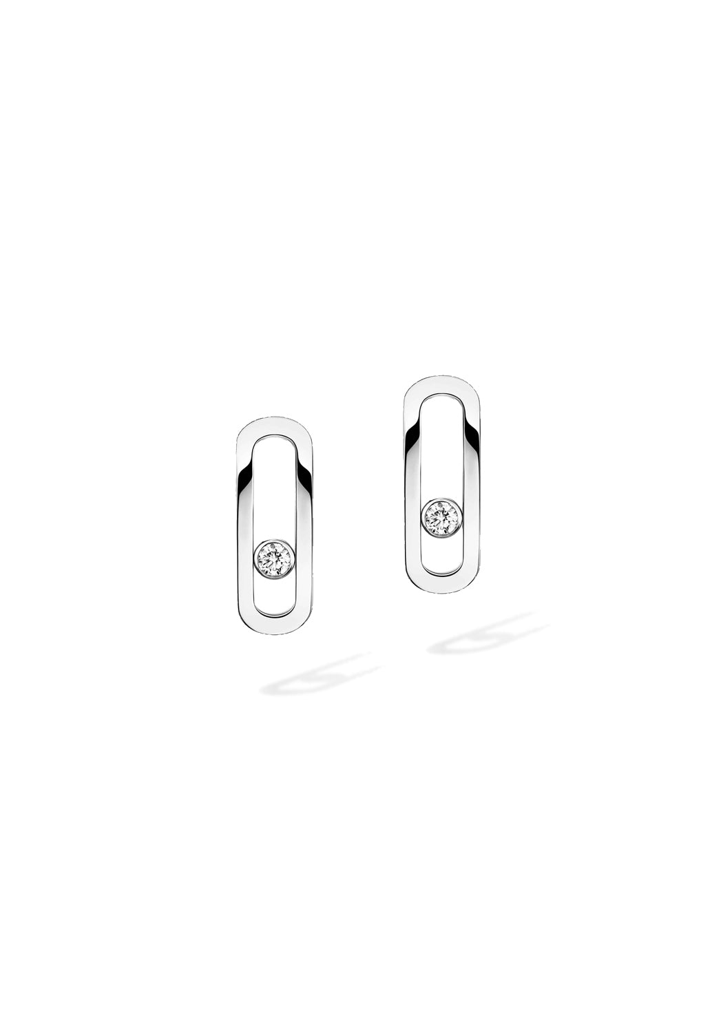 Messika Move Uno 18K White Gold Diamond Earrings | Ref. 12182-WG | OsterJewelers.com