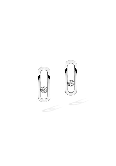 Messika Move Uno 18K White Gold Diamond Earrings | Ref. 12182-WG | OsterJewelers.com