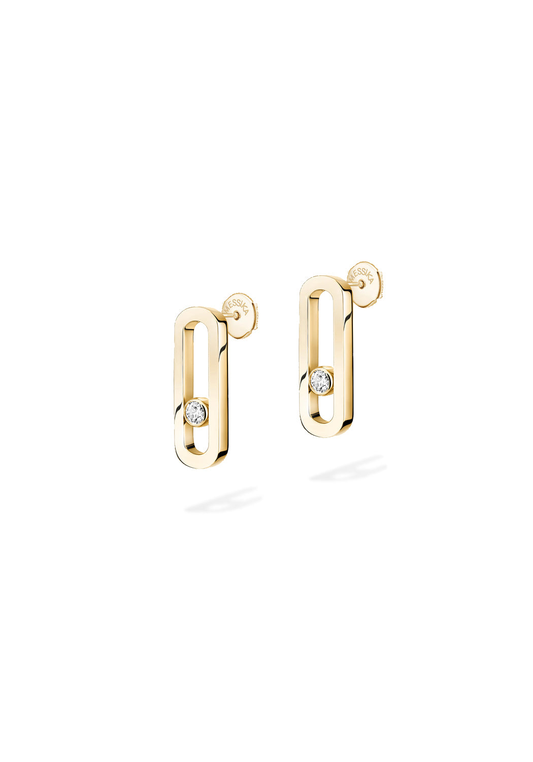Messika Move Uno 18K Yellow Gold Diamond Earrings | Ref. 12182-YG | OsterJewelers.com