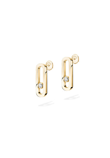 Messika Move Uno 18K Yellow Gold Diamond Earrings | Ref. 12182-YG | OsterJewelers.com