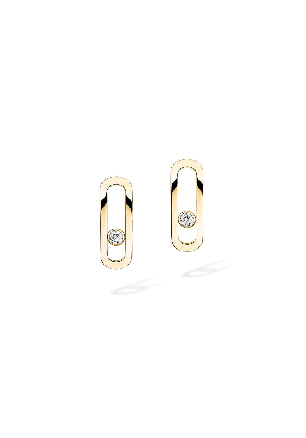 Messika Move Uno 18K Yellow Gold Diamond Earrings | Ref. 12182-YG | OsterJewelers.com