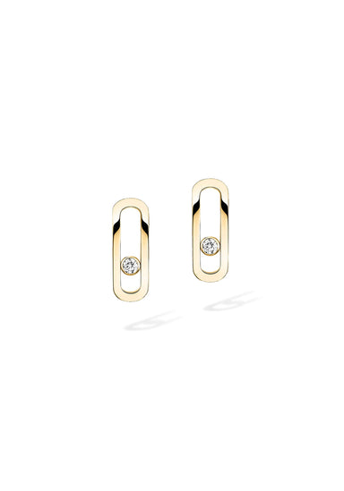Messika Move Uno 18K Yellow Gold Diamond Earrings | Ref. 12182-YG | OsterJewelers.com