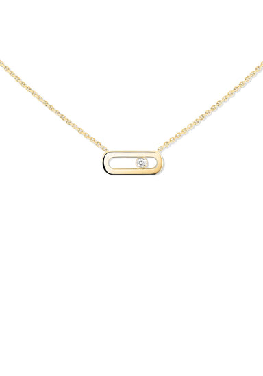 Messika Move Uno 18KYG Solitaire Diamond Necklace | Denver Jewelers | OsterJewelers.com
