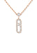 Messika Move Uno 2 Rows Pavé 18KRG Diamond Necklace | 07174 | Denver Jewelers | OsterJewelers.com