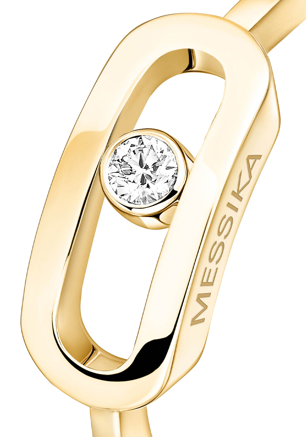Messika Move Uno Large 18K Yellow Gold Diamond Ring | Ref. 12390 | OsterJewelers.com