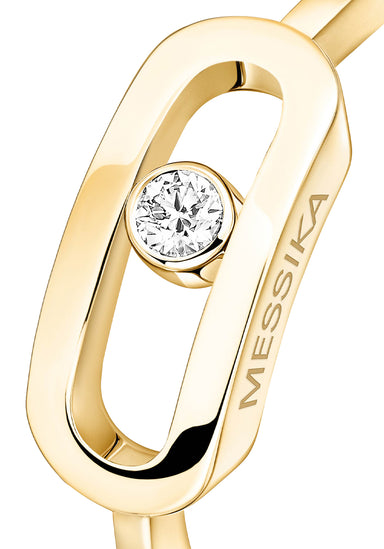 Messika Move Uno Large 18K Yellow Gold Diamond Ring | Ref. 12390 | OsterJewelers.com