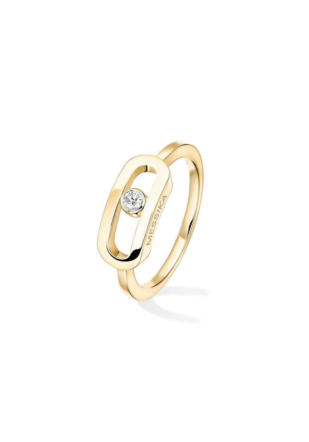 Messika Move Uno Large 18K Yellow Gold Diamond Ring | Ref. 12390 | OsterJewelers.com
