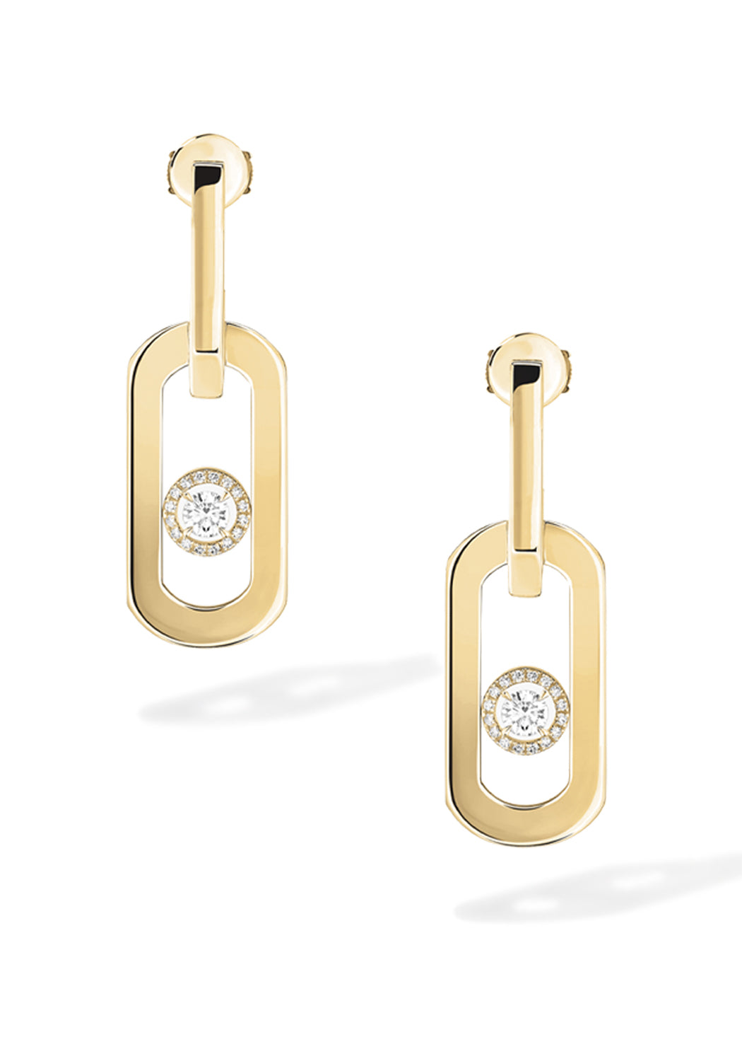 Messika So Move XL 18K Yellow Gold Diamond Pendant Earrings | 13132-YG | Denver | OsterJewelers.com