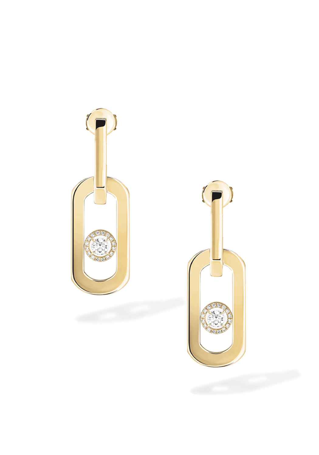 Messika So Move XL 18K Yellow Gold Diamond Pendant Earrings | 13132-YG | Denver | OsterJewelers.com