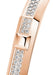 Closeup of the diamonds on the Messika Moderniste 18KRG Medium Pavé Diamond Bangle
