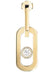Closeup of a single Messika So Move XL 18K Yellow Gold Diamond Pendant Earring