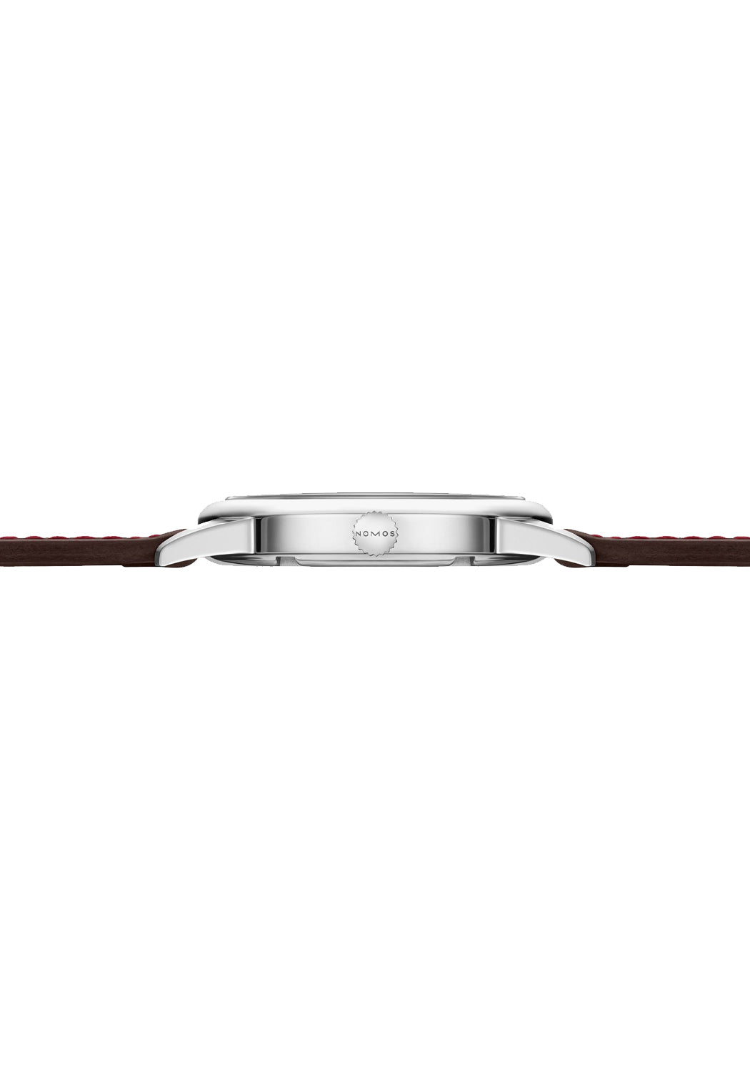 A profile view reveals the slender 8.5mm height & the NOMOS crown. Explore now at OsterJewelers.com