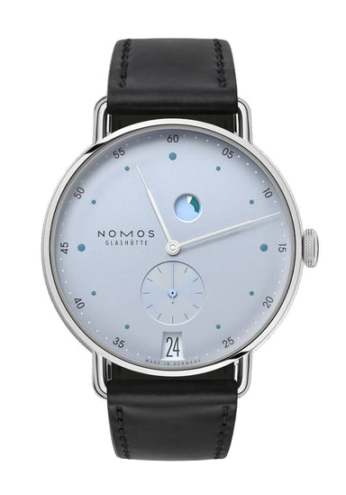 NOMOS Metro Date Power Reserve Ice Blue | Ref. 1121 | Denver Watches | OsterJewelers.com
