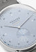 Close up of the NOMOS Metro Neomatik 41 Update dial shows the azurage detail of the seconds subdial
