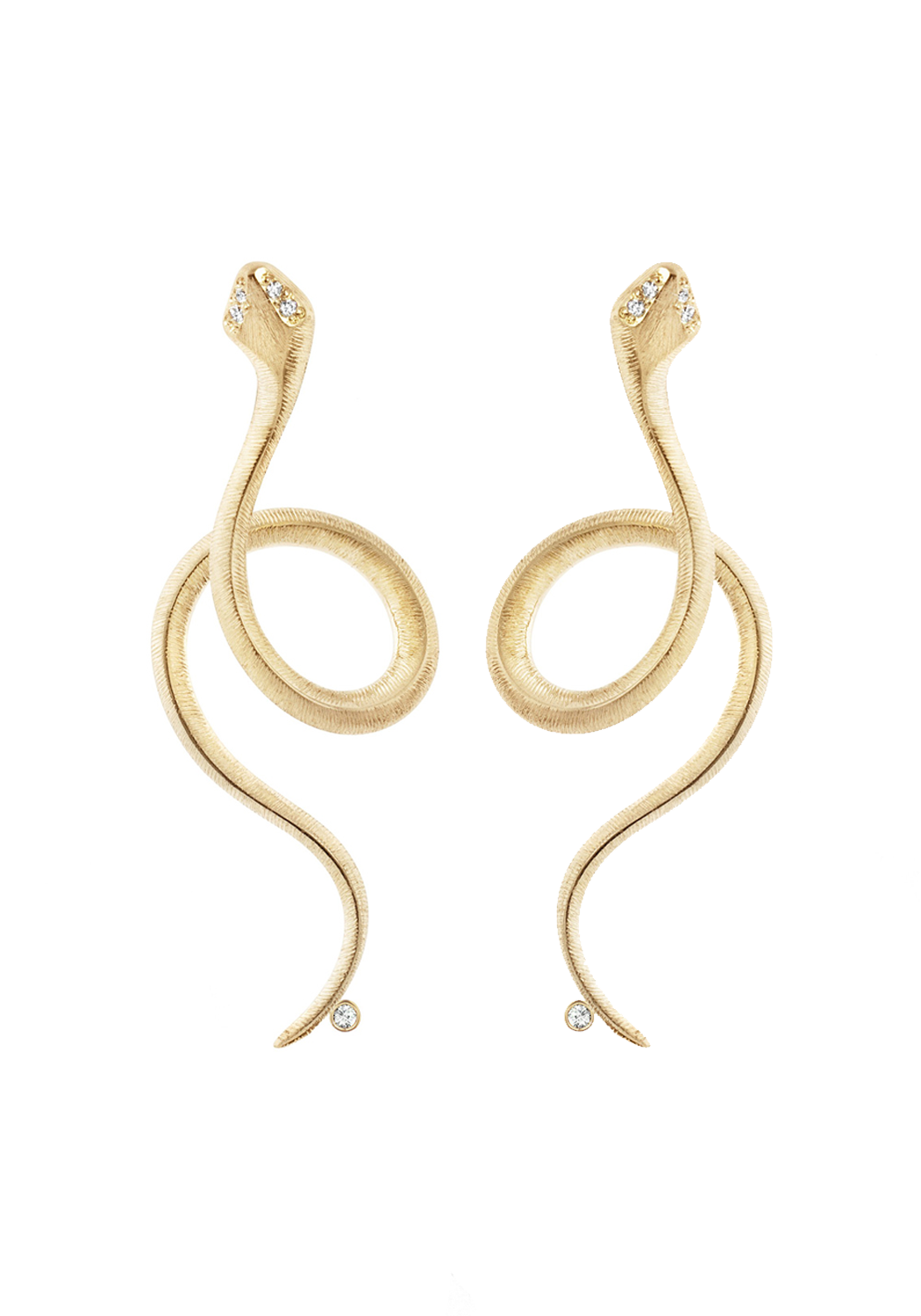 Ole Lynggaard 18KYG Diamond Snake Earrings | Sold Individually | OsterJewelers.com