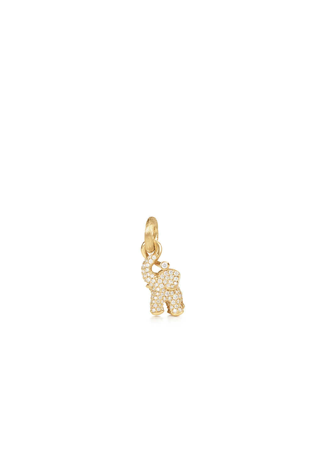 Ole Lynggaard 18KYG Small Pavé Diamond Elephant Charm | Ref. A2833-412 | OsterJewelers.com