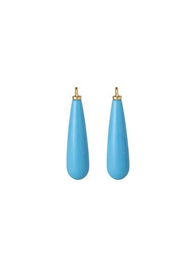 Ole Lynggaard 18KYG Turquoise Cabochon Earring Pendant Drops | Ref. A3081-406 | OsterJewelers.com