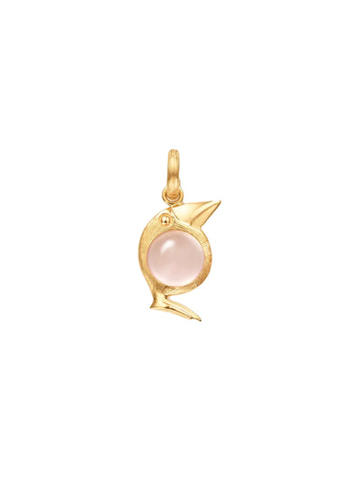 Ole Lynggaard Bird Family 18KYG Rose Quartz Bird Charm | A3261-402 | Denver | OsterJewelers.com

