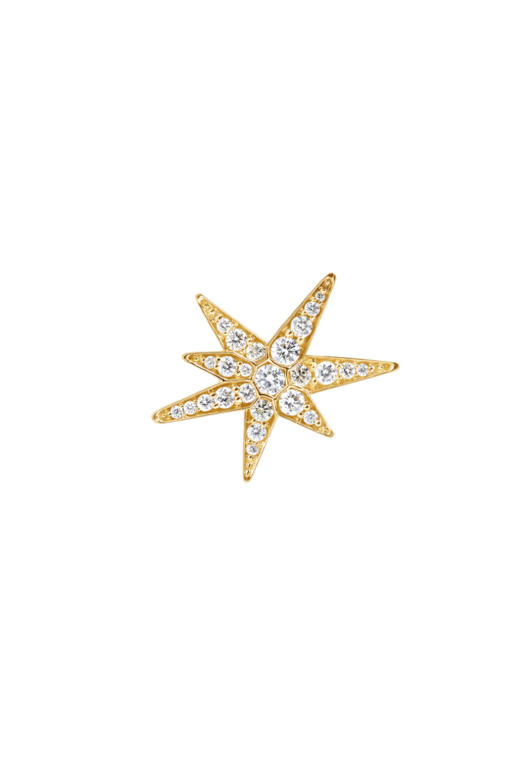 Ole Lynggaard 18KYG Small Funky Stars Diamond Earrings | Left | Ref. A3097-401-L | OsterJewelers.com