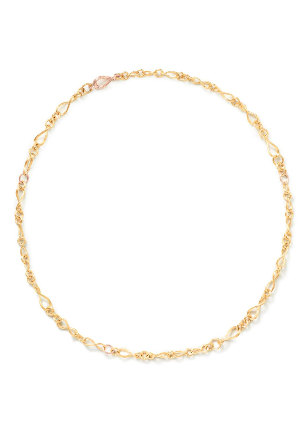 OLE LYNGGAARD Love 18KYRG Mini Chain Link Collier Necklace | 18