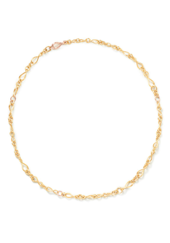OLE LYNGGAARD Love 18KYRG Mini Chain Link Collier Necklace | 18