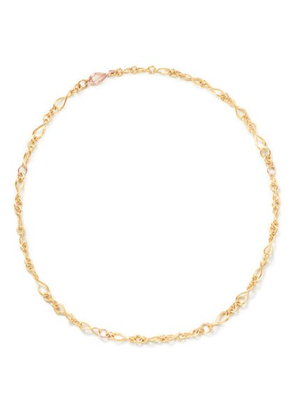 OLE LYNGGAARD Love 18KYRG Mini Chain Link Collier Necklace | 18