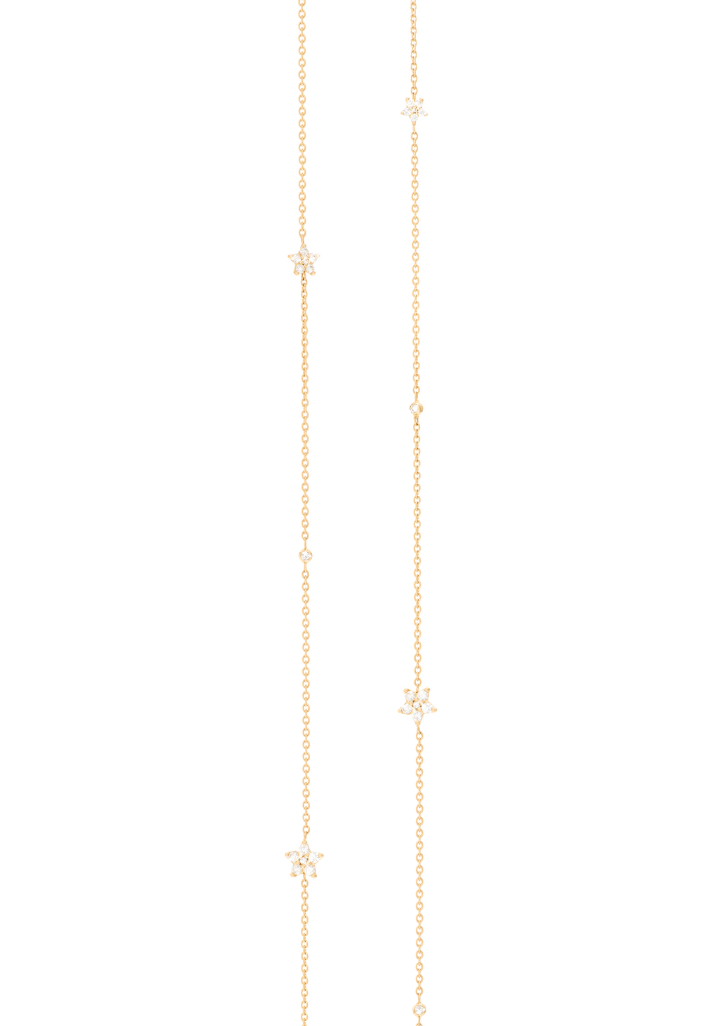 OLE LYNGGAARD Shooting Stars 18KYG 4 Star Diamond Necklace