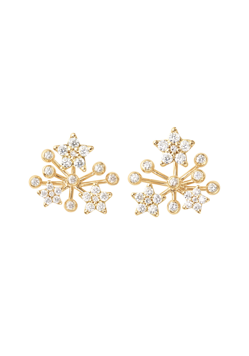 Ole Lynggaard Shooting Stars 18KYG Diamond Starburst Earrings | Ref. A3209-401 | OsterJewelers.com
