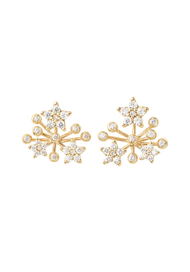 Ole Lynggaard Shooting Stars 18KYG Diamond Starburst Earrings | Ref. A3209-401 | OsterJewelers.com