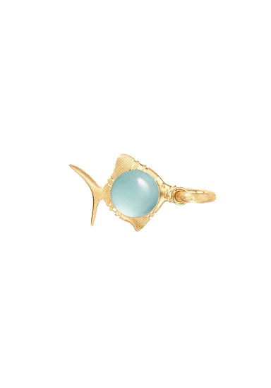 Ole Lynggaard Young Fish 18KYG Aquamarine Fish Charm | Ref. A3263-401 | Denver | OsterJewelers.com