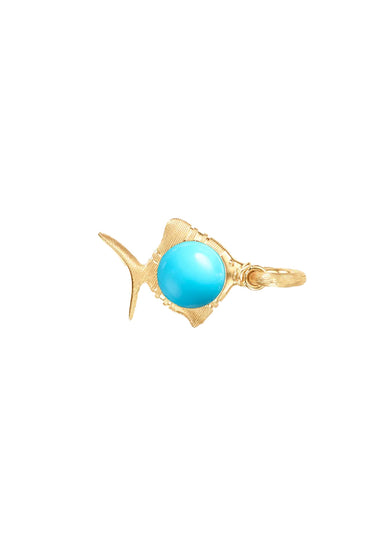 Ole Lynggaard Young Fish 18KYG Turquoise Fish Charm | Ref. A3263-402 | Denver | OsterJewelers.com