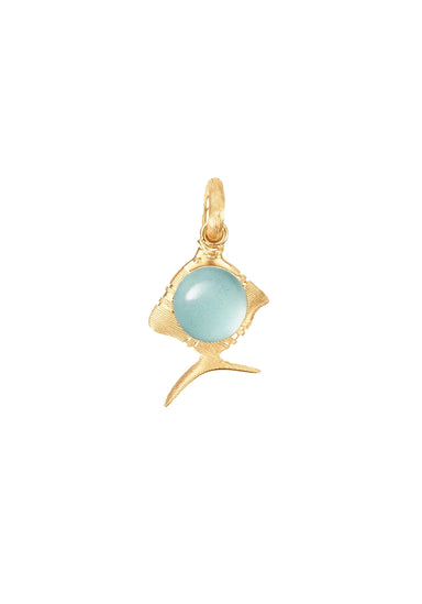 Ole Lynggaard Young Fish 18KYG Aquamarine Fish Charm | Ref. A3263-401 | Denver | OsterJewelers.com