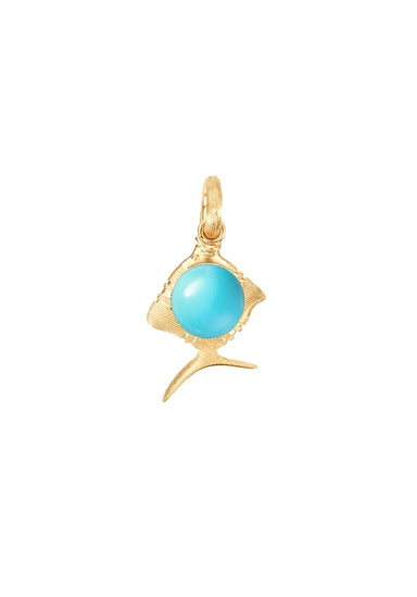 Ole Lynggaard Young Fish 18KYG Turquoise Fish Charm | Ref. A3263-402 | Denver | OsterJewelers.com