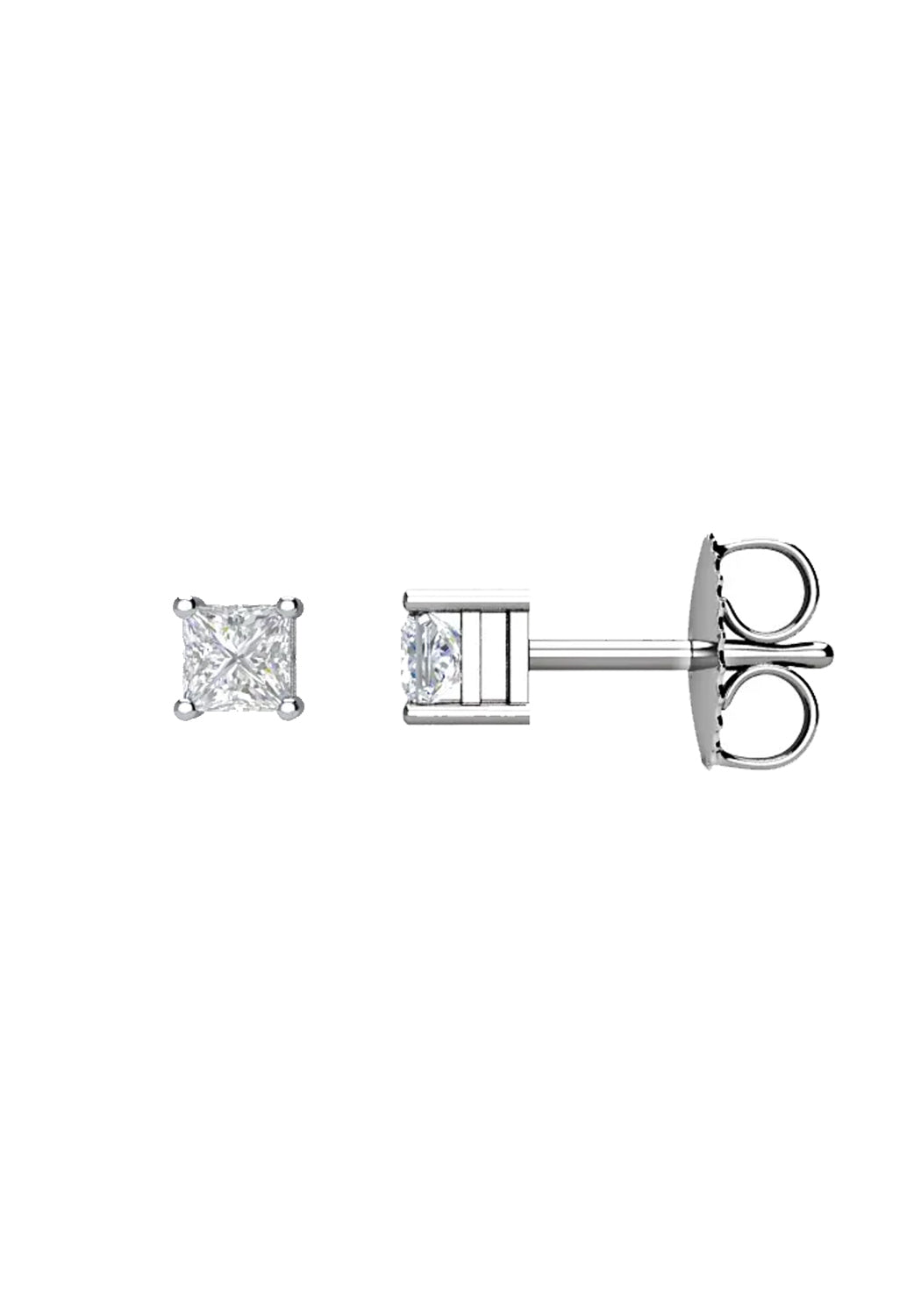 14KWG Princess Cut Diamond Stud Earrings | Cherry Creek North | Denver, CO | OsterJewelers.com