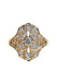 Parade Design 18KYG Art Deco Filigree Diamond Shield Ring | Bridal Jewelry Denver OsterJewelers.com