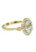 Parade Design 18KYG Diamond Halo Oval Aquamarine Ring | Denver Bridal | OsterJewelers.com
