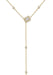 Closeup of the Parade Design 18K Yellow Gold Diamond Lariat Necklace