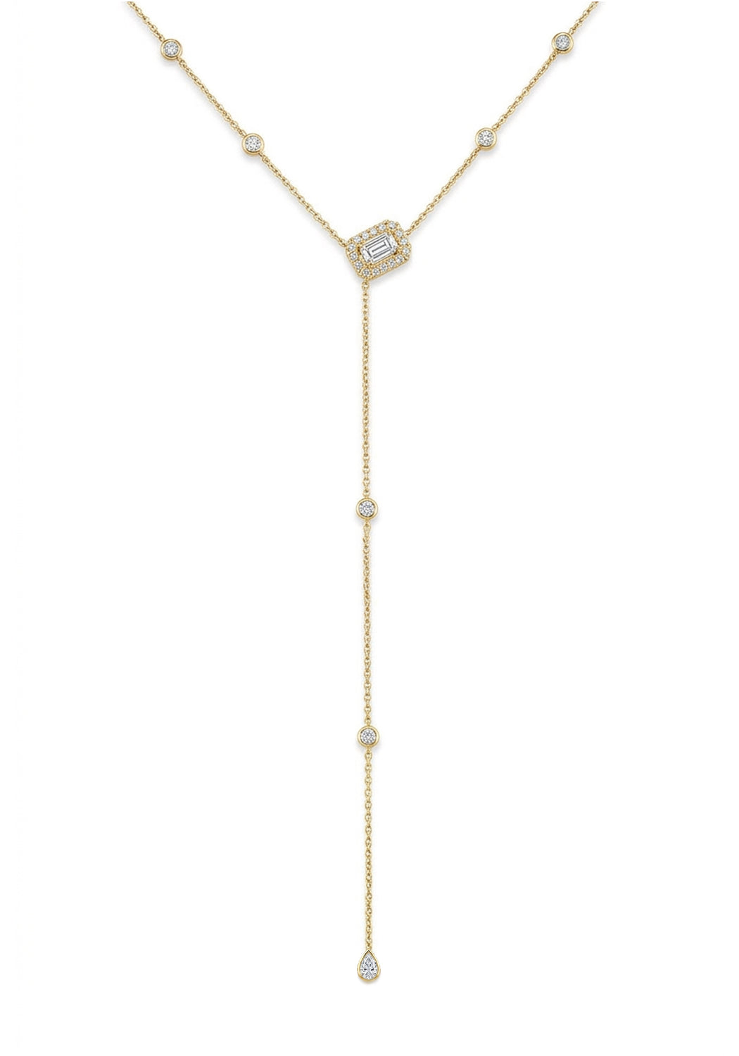 Parade Design 18K Yellow Gold Diamond Lariat Necklace | Ref. N4440A2 | OsterJewelers.com