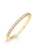 This 18KYG Thin Diamond Half Band features petite white diamonds along a slender yellow gold band
