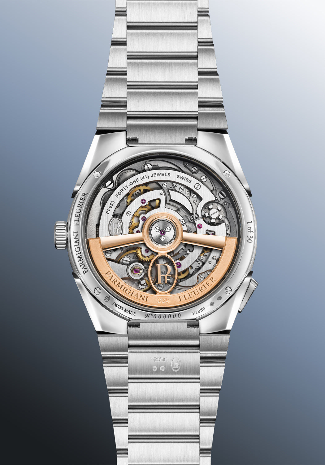 Parmigiani Fleurier TONDA PF Chronograph Mystery Platinum | PFC908-2020001-200182 | Oster Jewelers