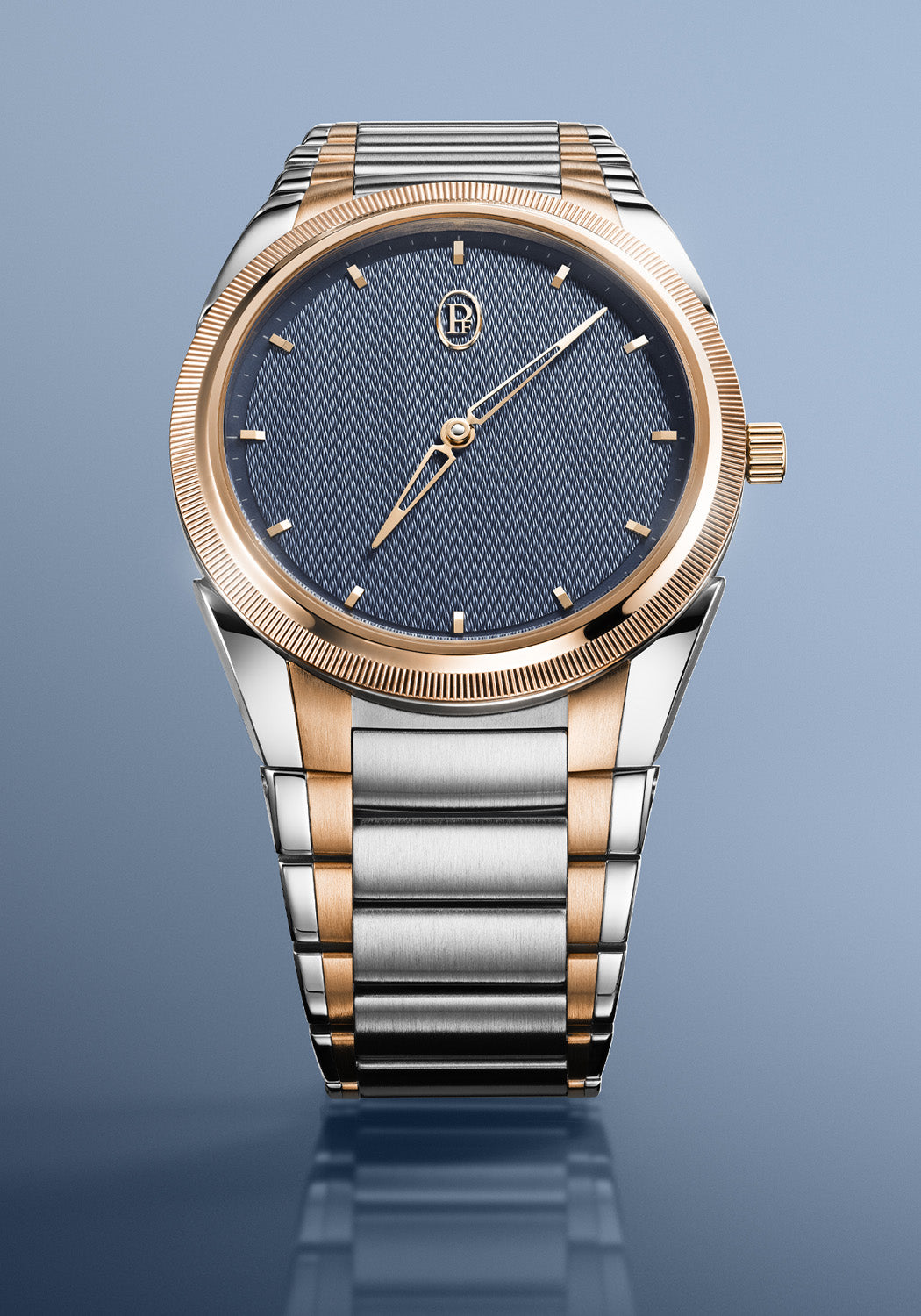 Parmigiani Fleurier Tonda PF Micro-Rotor Steel Rose Gold Stone Blue | Denver Watches Oster Jewelers