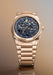 The Parmigiani Fleurier Tonda PF Skeleton Rose Gold Milano Blue is housed in a 40mm rose gold case.
