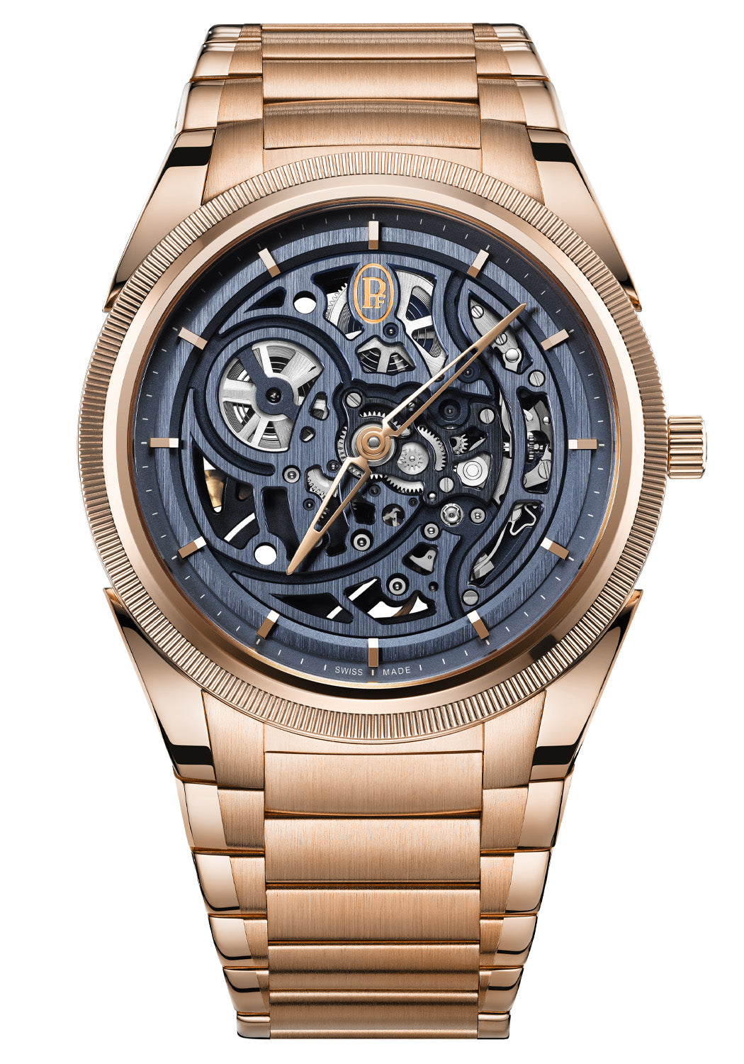 Parmigiani Fleurier Tonda PF Skeleton Rose Gold Milano Blue | PFC912-2020004-2001 | Oster Jewelers
